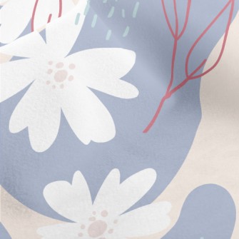 Depicting A Large White Flower Micro Fleece