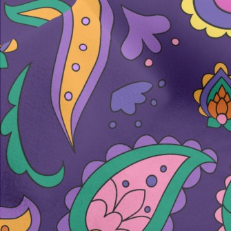 Simple Line Paisley Flower Micro Fleece