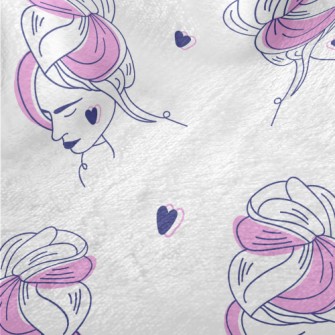 Loving Woman With Updo Hair Minky