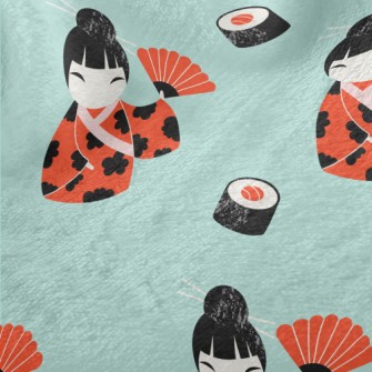 Japanese Doll Sushi Minky