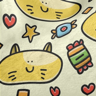 Cartoon Big Face Cat Minky