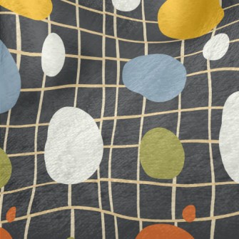 Lines With Multi-colored Dots Minky