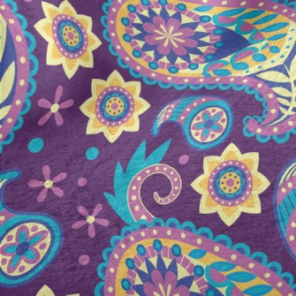 Psychedelic Paisley Flower Minky