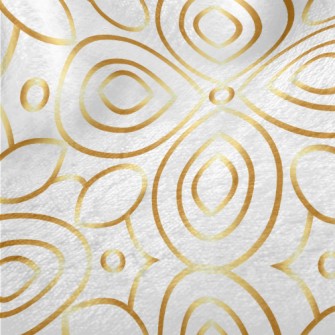 Gold Edge Floral Lines Minky