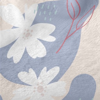 Depicting A Large White Flower Minky