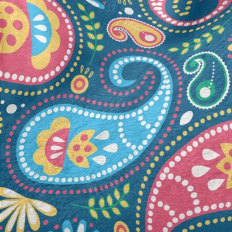 Fresh Paisley Flowers Minky