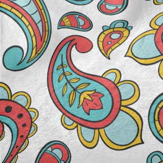 Tricolor Paisley Flower Minky