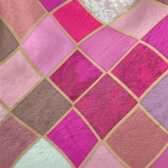 Pink Mosaic Minky