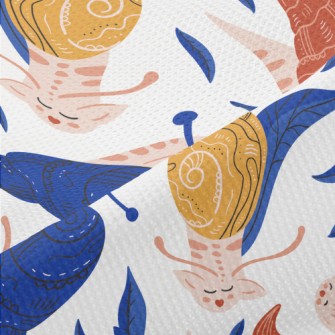 Cat Disguised As Snail Piqué