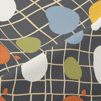 Lines With Multi-colored Dots Piqué