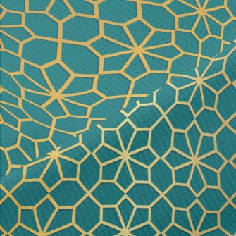 Gold-edged Flowers Piqué