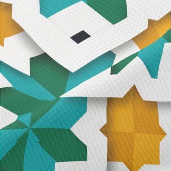 Flower Shape Squares Piqué