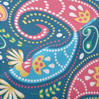 Fresh Paisley Flowers Piqué