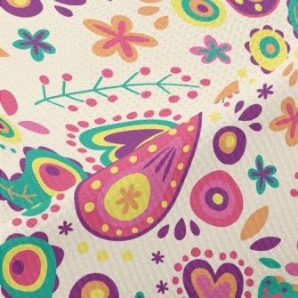 Small And Cute Paisley Flowers Piqué