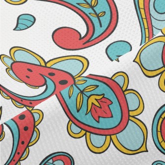 Tricolor Paisley Flower Piqué
