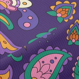 Simple Line Paisley Flower Piqué
