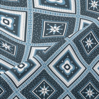 Square Ethnic Plaid Piqué