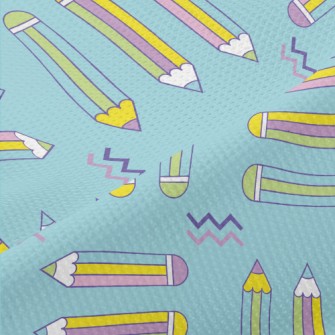 Fluorescent Pink Pencil Piqué