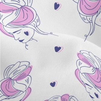 Loving Woman With Updo Hair Lightweight Performance Linen