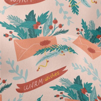Christmas Greeting Letters Lightweight Performance Linen