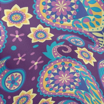 Psychedelic Paisley Flower Lightweight Performance Linen