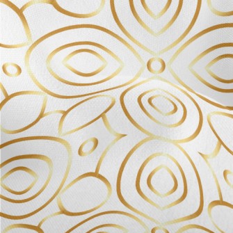 Gold Edge Floral Lines Lightweight Performance Linen
