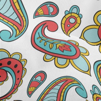 Tricolor Paisley Flower Lightweight Performance Linen