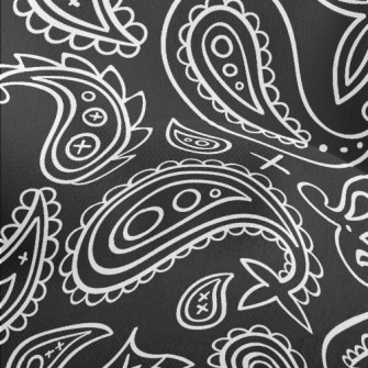 Simple Cute Paisley Flower Lightweight Performance Linen