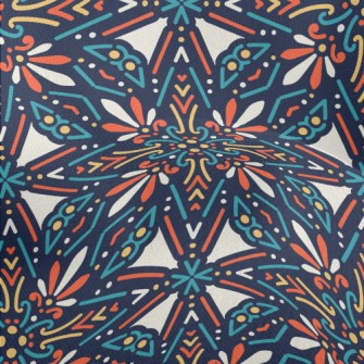 Kaleidoscope Of Flowers Lightweight Performance Linen