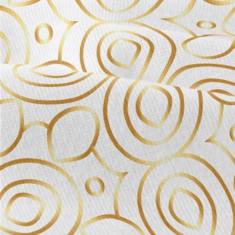 Gold Edge Floral Lines Modern Jersey