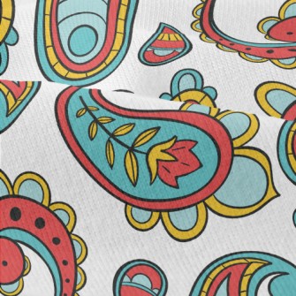 Tricolor Paisley Flower Modern Jersey
