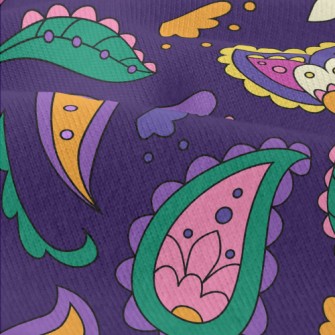 Simple Line Paisley Flower Modern Jersey