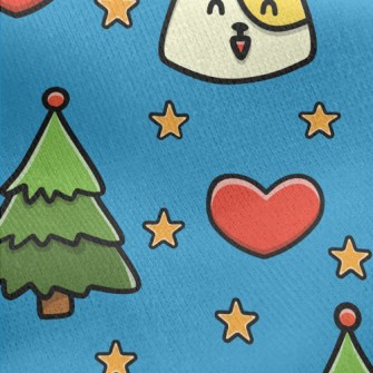 Dogs Have A Happy Christmas Jersey Backed Fleece
