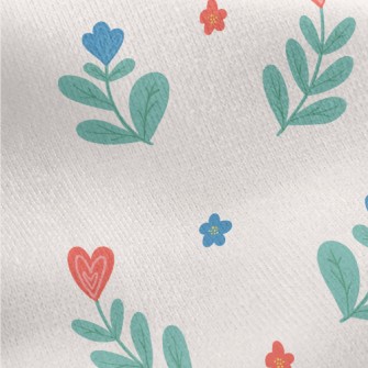 Love Little Flowers Jersey Backed Fleece