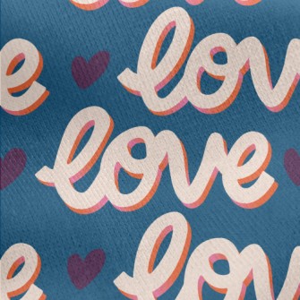 Write Love All Over The Grass Jersey Backed Fleece