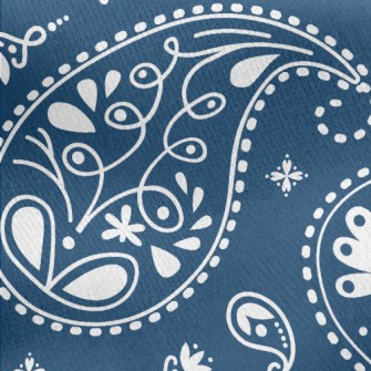 Classic Style Paisley Flower Jersey Backed Fleece