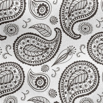 Simple Style Paisley Flower Jersey Backed Fleece