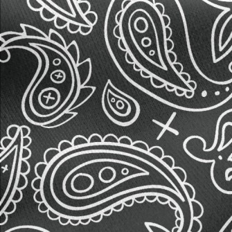 Simple Cute Paisley Flower Jersey Backed Fleece