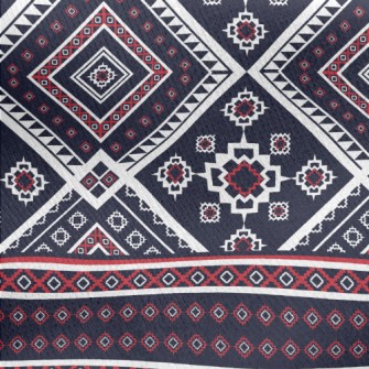 National Style Rhombus Jersey Backed Fleece