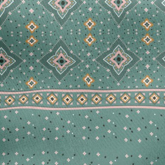 Ethnic Style Ribbon Jersey Backed Fleece