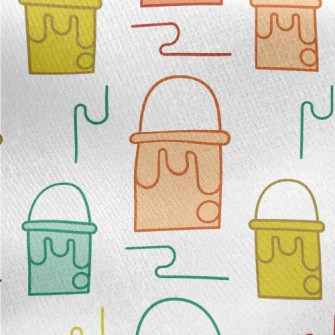 Cute Paint Bucket Jersey Backed Fleece