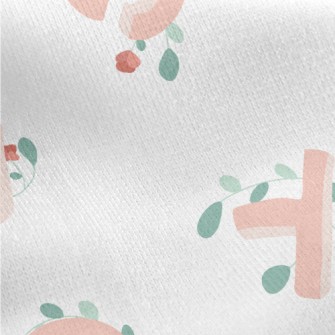 Uppercase English Letters Jersey Backed Fleece