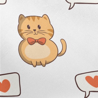 Bow Gentleman Cat Pongee