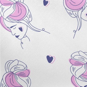 Loving Woman With Updo Hair Pongee