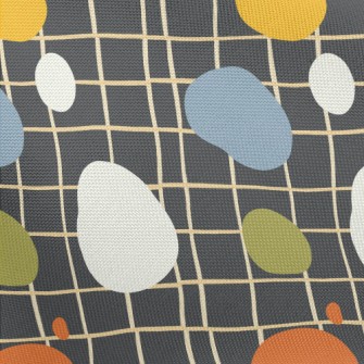 Lines With Multi-colored Dots Pongee