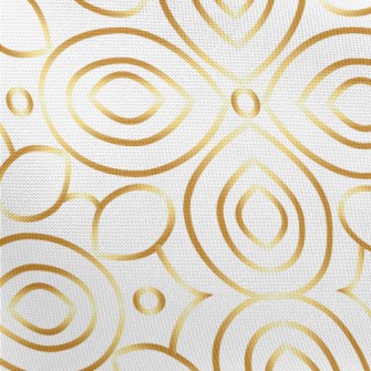 Gold Edge Floral Lines Pongee