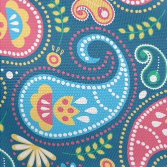 Fresh Paisley Flowers Pongee