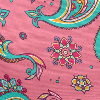 Pink Indian Style Paisley Flow Pongee