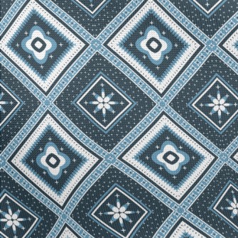 Square Ethnic Plaid Pongee