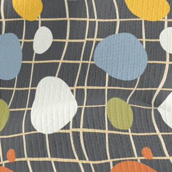 Lines With Multi-colored Dots Stretch Jersey